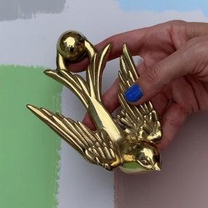 Swallow Bird Door Knocker | One of a kind piece for your front door | 5 colour finishes | silver door knocker | unique front door hardware