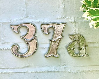 Solid Brass House Numbers: Victorian Style, 11cm, 5 Finishes