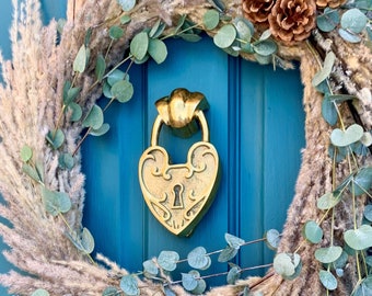 Padlock Heart Door Knocker | Available in 5 gorgeous colours | The perfect Christmas gift for new homeowners | xmas gifts