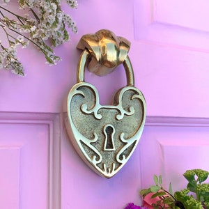 Brass Door Knocker | Available in 5 colour finishes | Unique Design | Handmade from recycled brass | Unique front door hardware