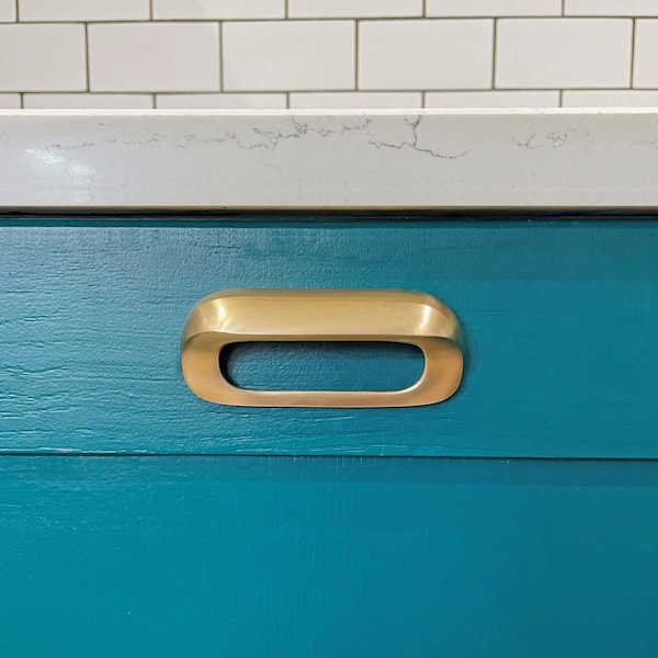 Cabinet Handle | Home and Kitchen Hardware | Recycled Brass | Brass Cabinet Handles | Kitchen cupboard handles and pulls