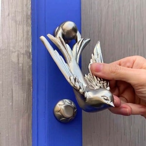 Bird Door Knocker | 5 Colours | Front Door Knocker | Front Door Hardware | Silver Door Knocker | Unique knocker design | chrome door knocker