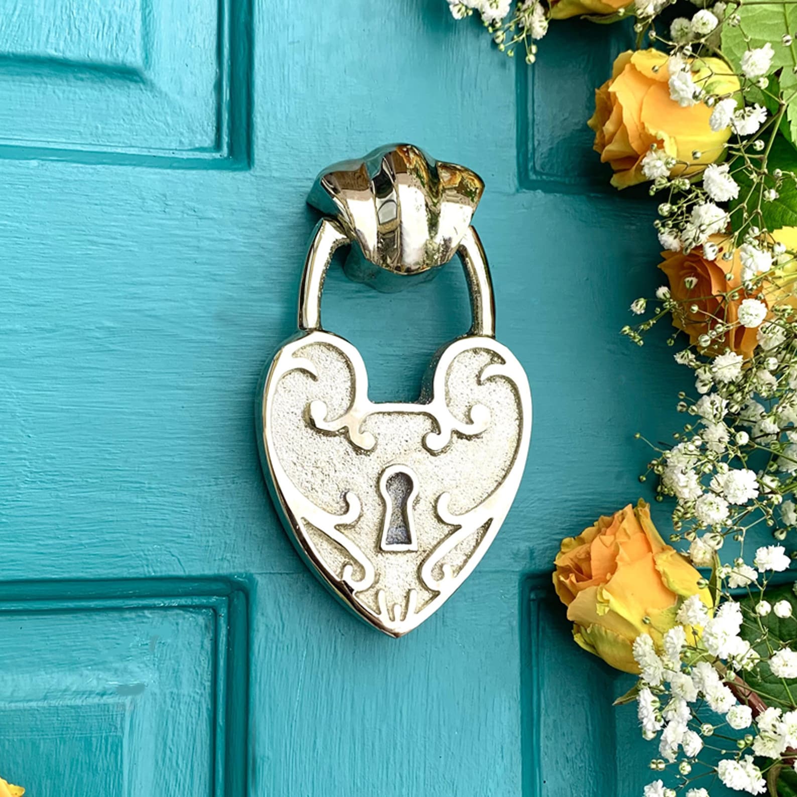 Padlock Heart Door Knocker Available in 5 Colour Finishes - Etsy UK