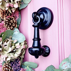 Scallop Drop Door Knocker | Available in 5 Colour Finishes | A unique design made from recycled brass | Make your front door standout