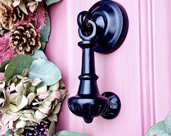 Recycled Brass Scallop Door Knocker: Handmade British Front Door Decor