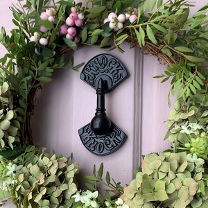 Black Knock Knock Door Knocker | made from solid recycled brass | unique design