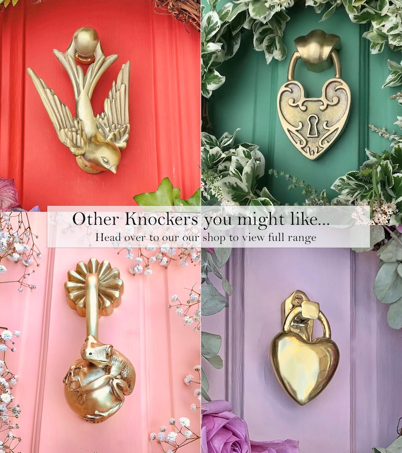 GO AWAY Door Knocker Available in 5 finishes Handmade front door hardware Unique Brass door knockers Funny door knockers image 10