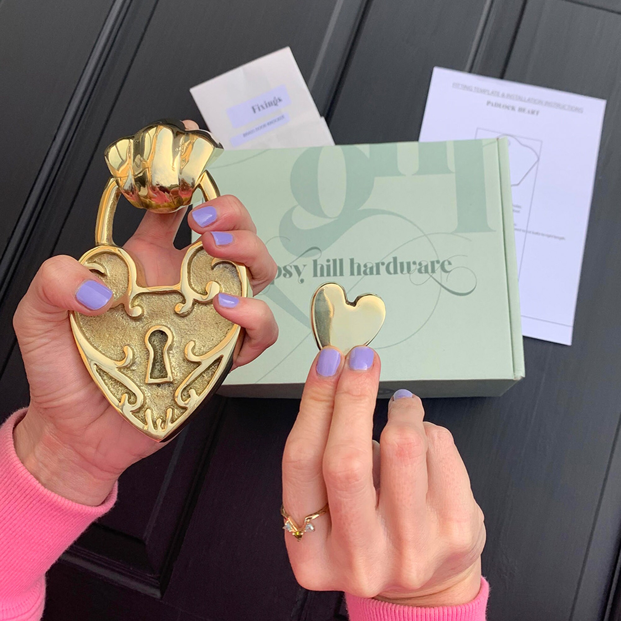 Padlock Heart Door Knocker Available in 5 Colour Finishes Etsy UK