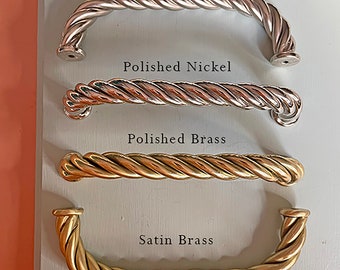 Recycled Brass Rope Cabinet Handle: Kitchen & Wardrobe Hardware