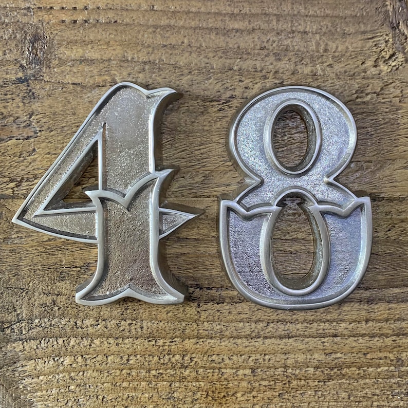 House Numbers | Available in 5 finishes | Made from recycled brass | Exclusive design and typography | Door Numbers | Front Door Numbers