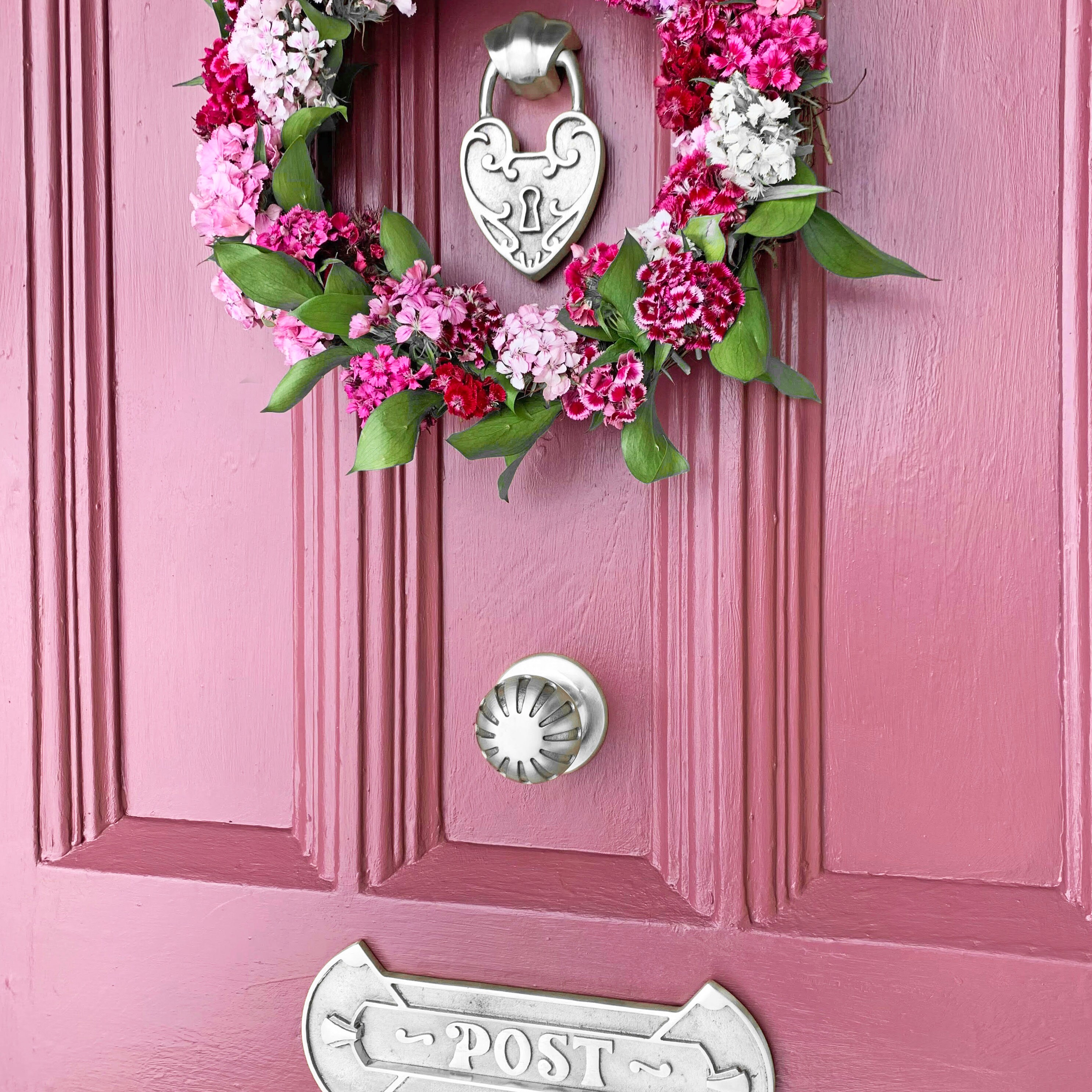 Padlock Heart Door Knocker Available in 5 Colour Finishes Etsy UK