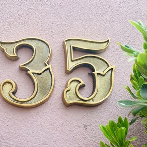 House Numbers | Available in 5 finishes | Made from recycled brass | Exclusive design and typography | Door Numbers | Front Door Numbers