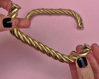 Recycled Brass Rope Cabinet Handle - Kitchen & Wardrobe Hardware