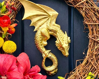 Dragon Door Knocker | Made from solid brass | 5 finish options | The ultimate guardian of your threshold