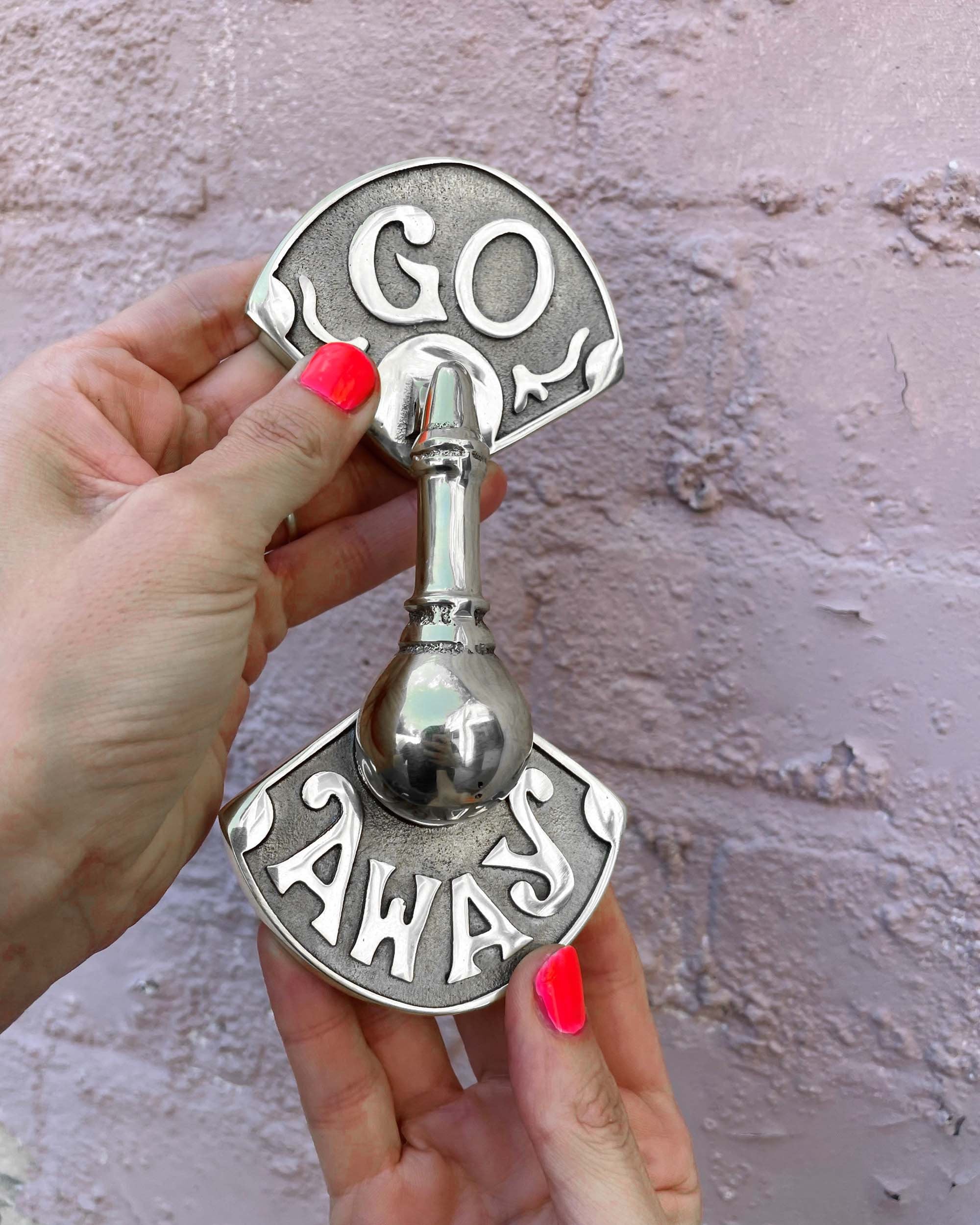 GO AWAY Door Knocker | Unique Design | Available in 5 Finishes