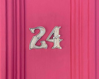 Brass Door Numbers: Victorian Style, 2.5 Inch, 5 Available Finishes