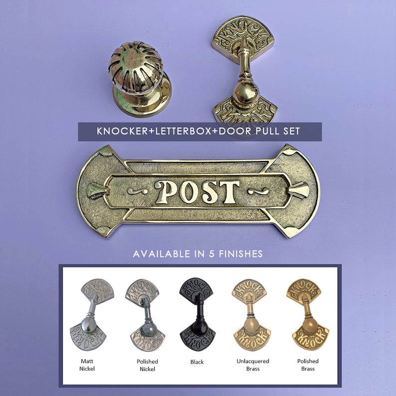 The Knock-Knock Door Knocker comes in 5 beautiful colour options brass door knocker unique front door decor image 9