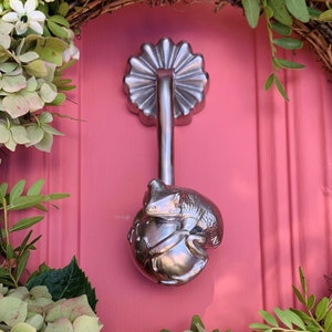 Frog Brass Door Knocker | Available in 4 Colour Finishes | Made from recycled brass | A unique piece of front door hardware