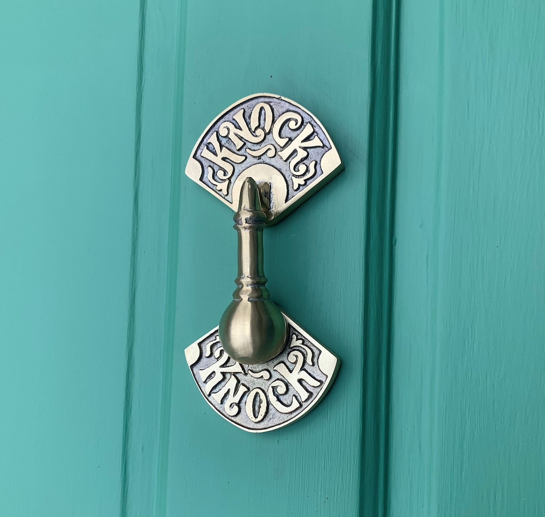 Knock Knock Door Knocker Unique & Beautiful Front Door Knocker Handmade From 100 Recycled Brass