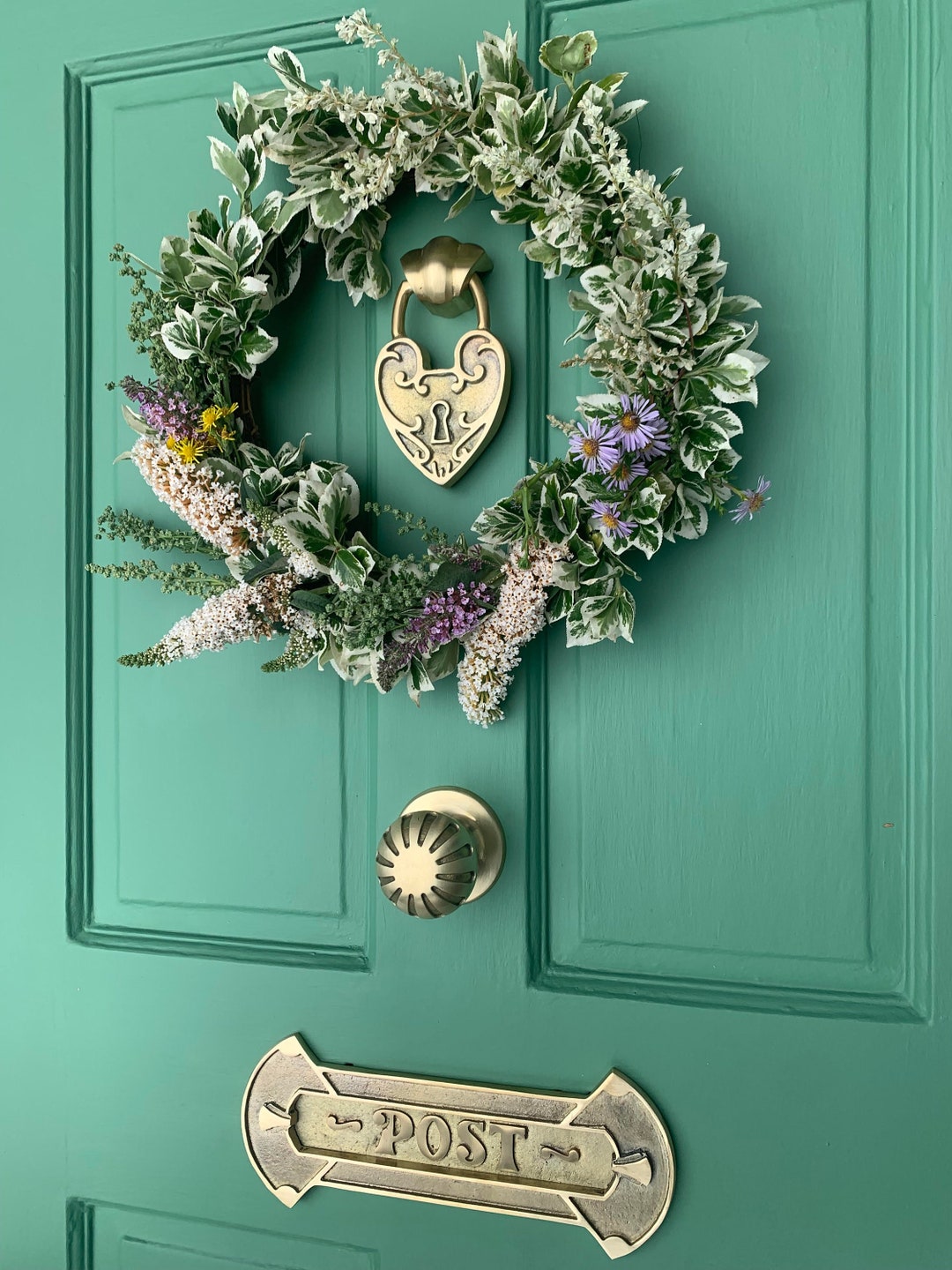 Padlock Heart Door Knocker Available in 5 Colours Including