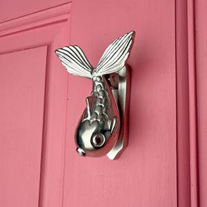 Little Fish Door Knocker | One of a kind Front Door Knocker | 5 colour finishes | Recycled brass | Front Door Hardware | Fish Knocker