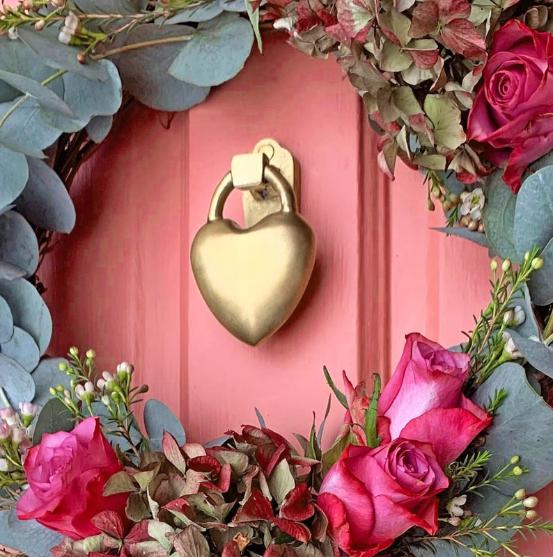 Etsy - Rounded Heart Door Knocker | Unlacquered Brass