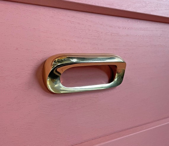 ミッドセンチュリー真鍮製食器棚取っ手：キッチンキャビネットハンドル