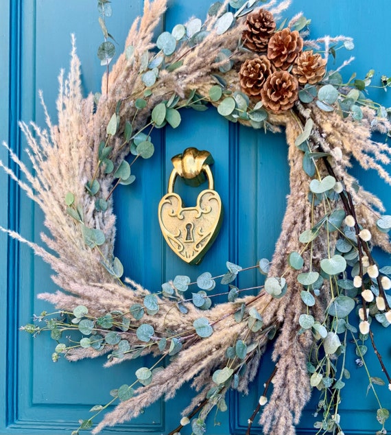 Heart Padlock Door Knocker: Solid Brass, New Home Gift