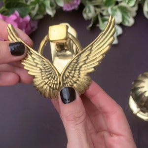 Wings Brass Door Knocker | Available in 5 colour finishes | Unique design made from recycled brass | Make your front door soar