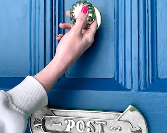 Handmade Brass Door Pull - Modern Victorian Style | 5 finishes | Unique design