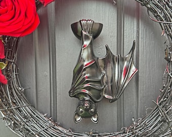 Bat Door Knocker – Front Door Decor | available in 5 finishes | Unique Gothic Home Gift | Halloween porch decor