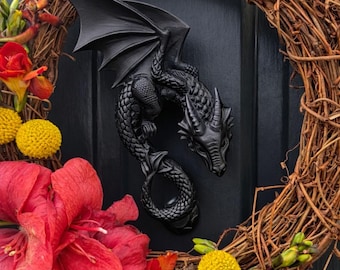 Dragon Door Knocker | Made from solid brass | 5 finish options | The ultimate guardian of your threshold
