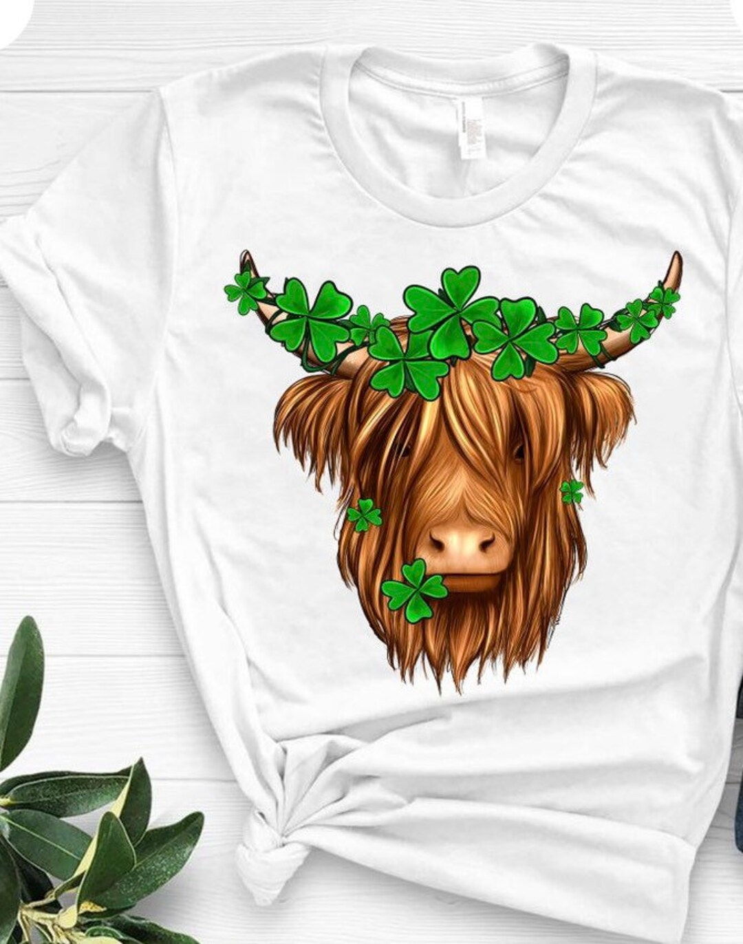 ST Patricks Highland Cow Shirt - Etsy