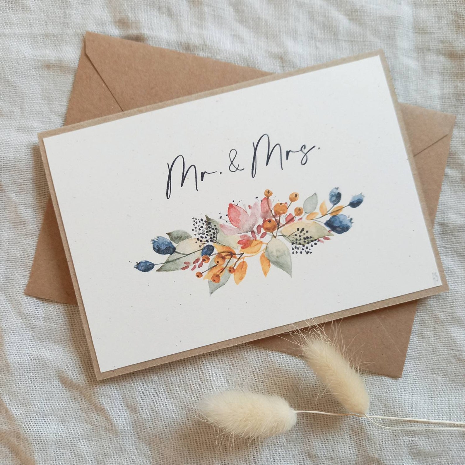 Handgemachte Hochzeitskarte DIN A6 Karte zur Hochzeit mit