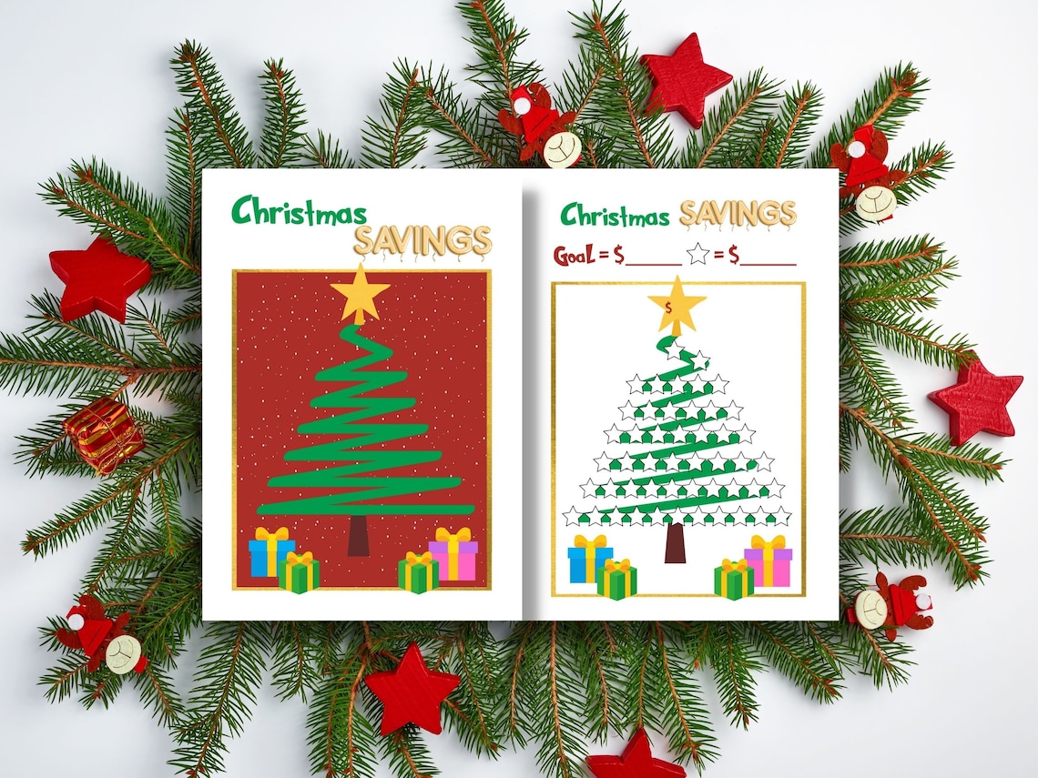 Christmas Savings Tracker Printable Pdf, A Fun Christmas Tree Savings ...