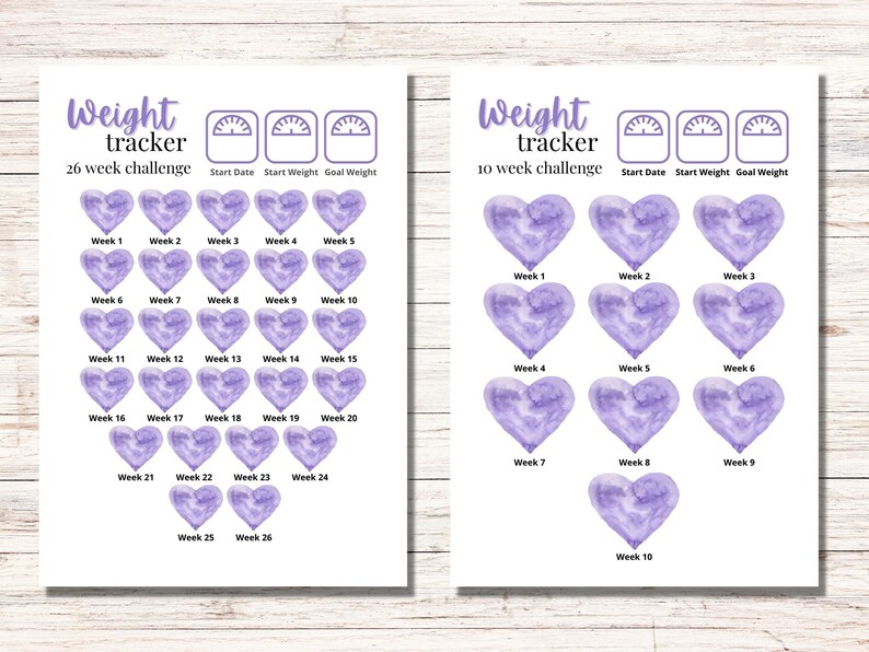 Weight Loss Tracker Printable to Help You Keep Motivated on Your Weight ...