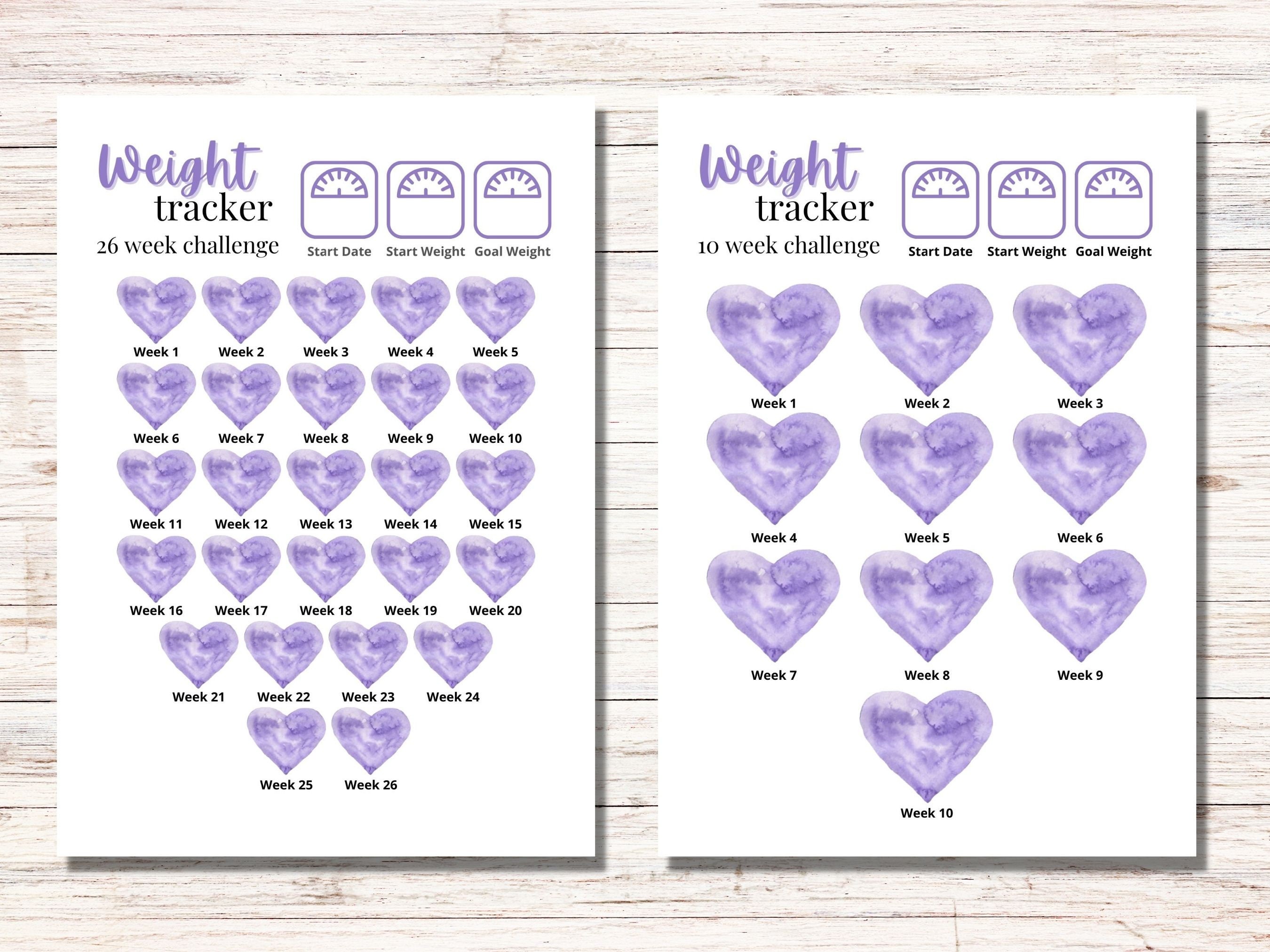Weight Loss Tracker Printable to Help You Keep Motivated on Your Weight ...