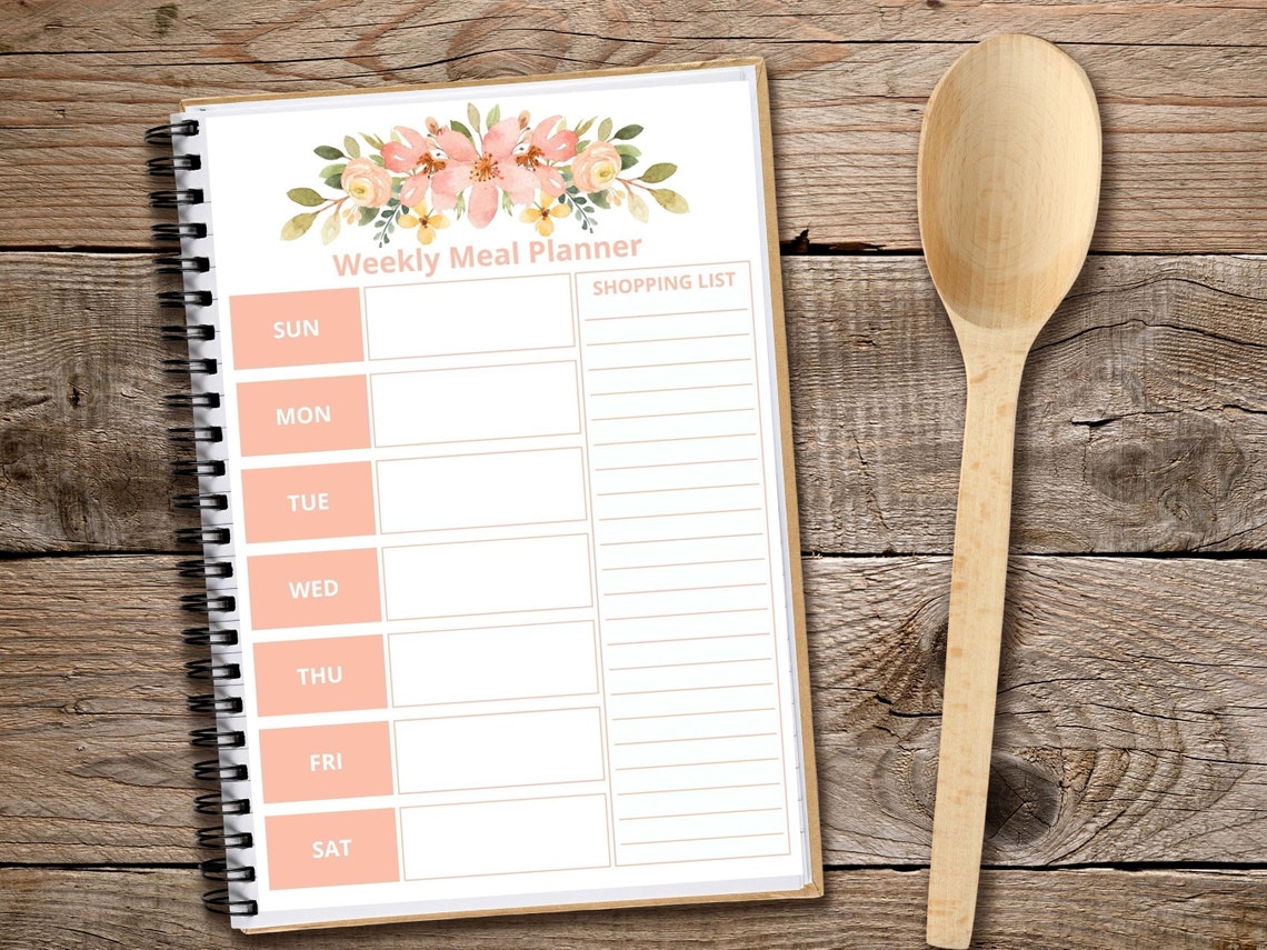 Weekly Meal Planner Printable Organise Your Weekly Meal Plan - Etsy