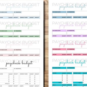 Paycheck Budget Planner PDF Printable Perfect to Plan Your Household ...