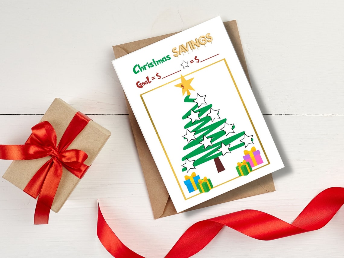 Christmas Savings Tracker Printable Pdf, A Fun Christmas Tree Savings ...