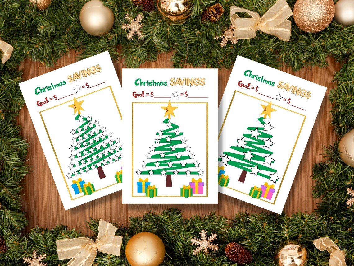Christmas Savings Tracker Printable Pdf, A Fun Christmas Tree Savings ...