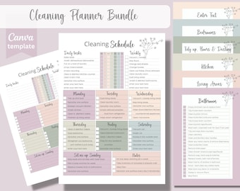 Stay on top of your cleaning tasks with our printable cleaning schedule template and pdf bundle! Cleaning schedule, cleaning list template