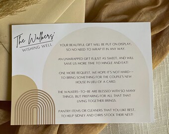Remie Bridal Shower Wishing Well Insert