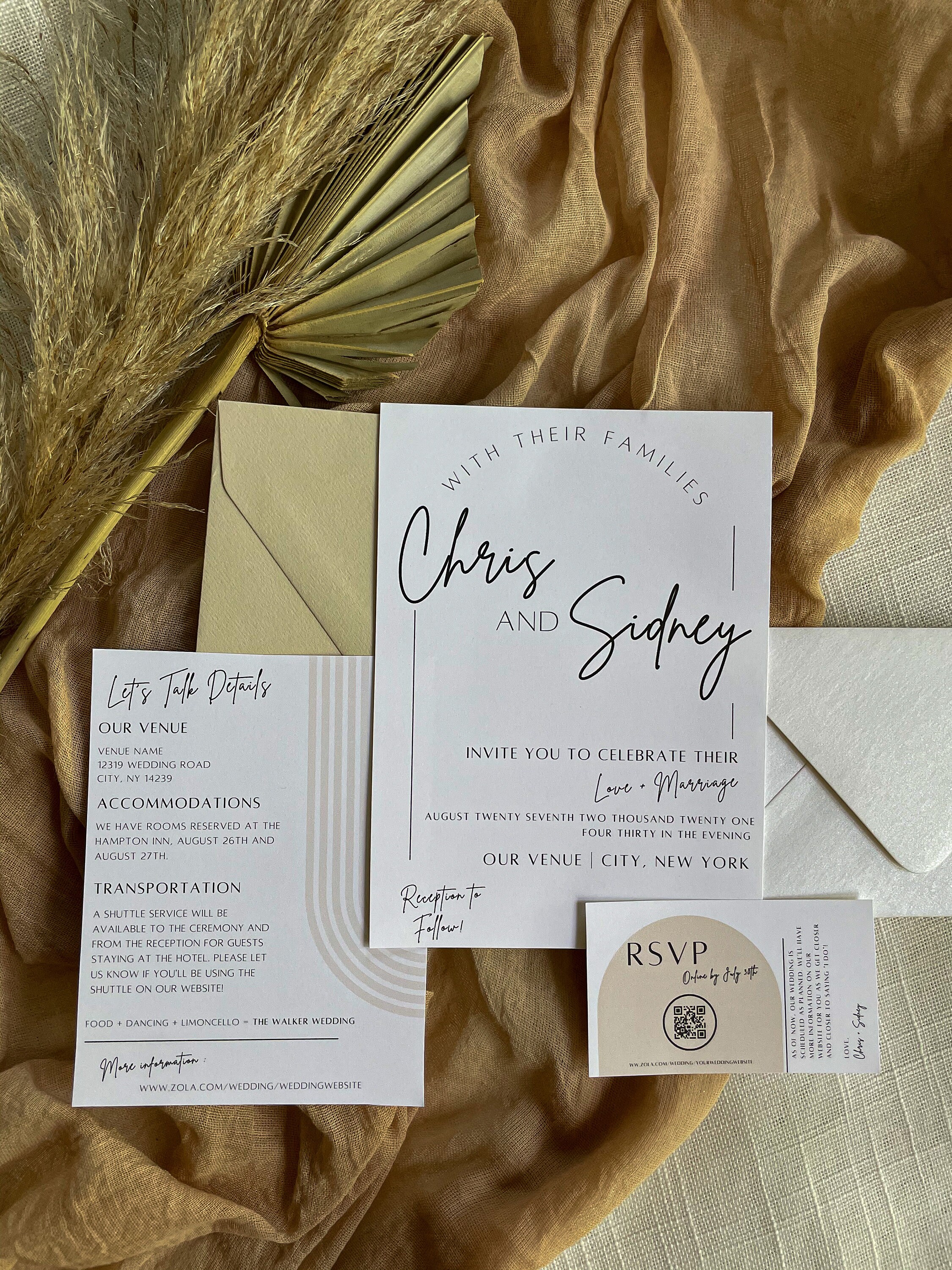 Reme Invitation Remie QR Code RSVP Card - Etsy