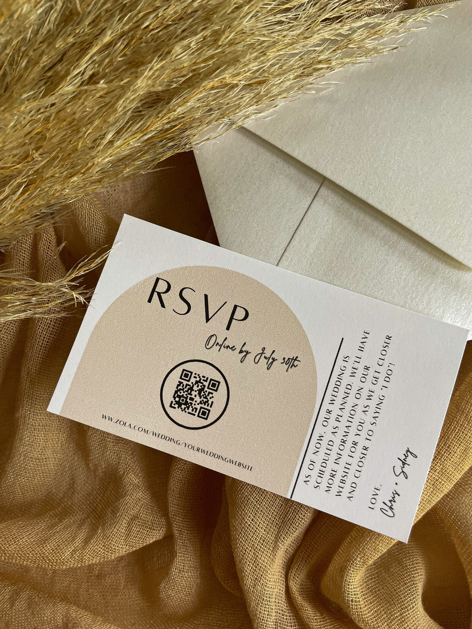 Remie QR Code RSVP Card  Etsy