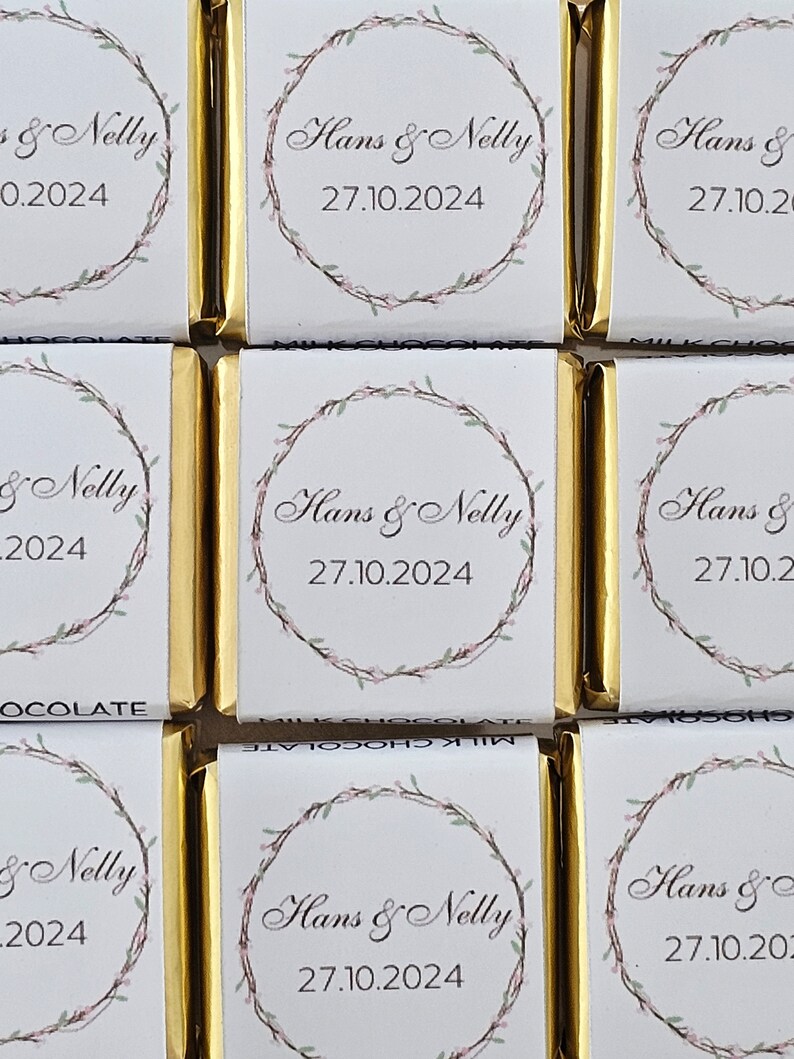 Custom Wedding Chocolate Favors, Wedding Chocolate Treats, Chocolate