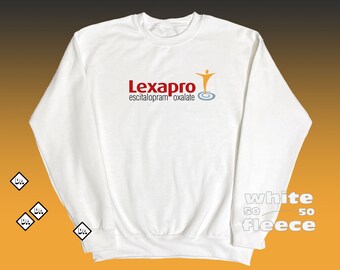 Lexapro White Crewneck Sweatshirt