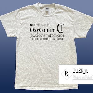 Oxycontin Oxycodone Hydrochloride Askgrå T-shirt
