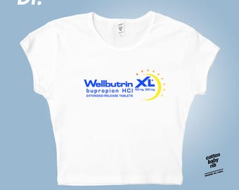 Wellbutrin Buproprion Damski Top z Rękawem Cap Rib