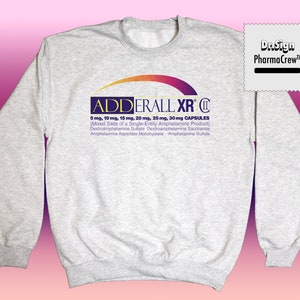 Adderall XR Ash Gray Crewneck Sweatshirt